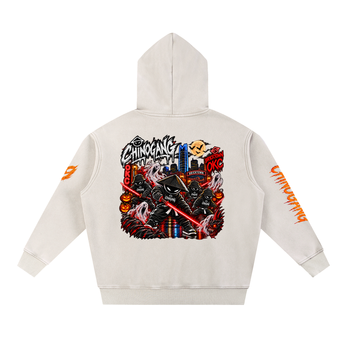 CHINOGANG WASHED OVERSIZED HOODIE - HALLOWEEN EDITION