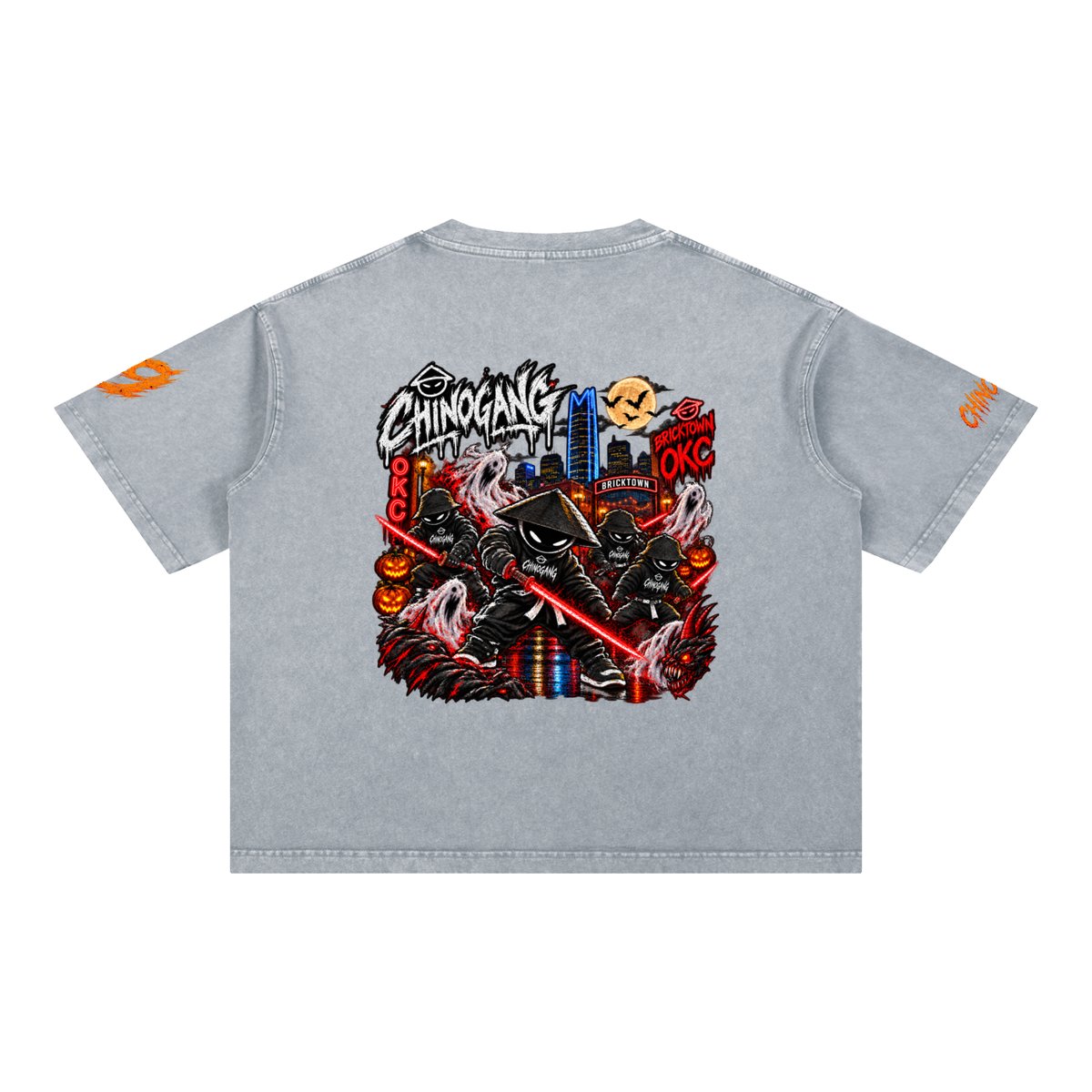 CHINOGANG BOXY WASHED TEE - HALLOWEEN EDITION