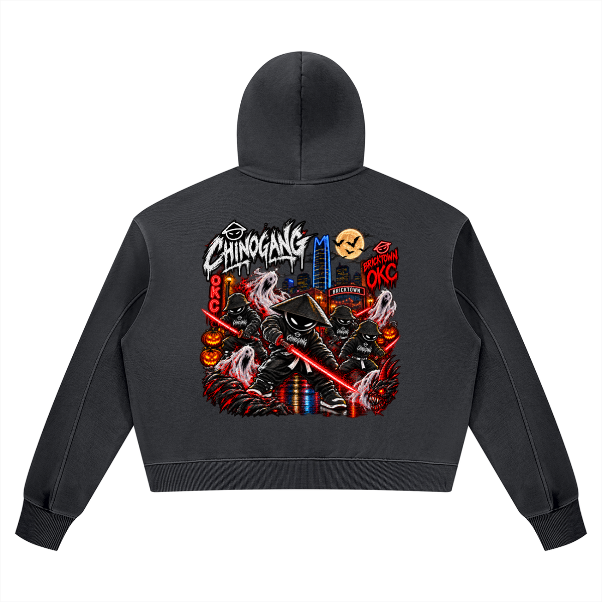 CHINOGANG WOMENS WASHED HOODIE - HALLOWEEN EDITION