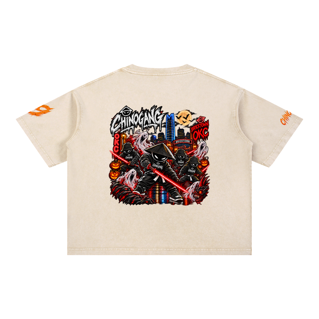 CHINOGANG BOXY WASHED TEE - HALLOWEEN EDITION