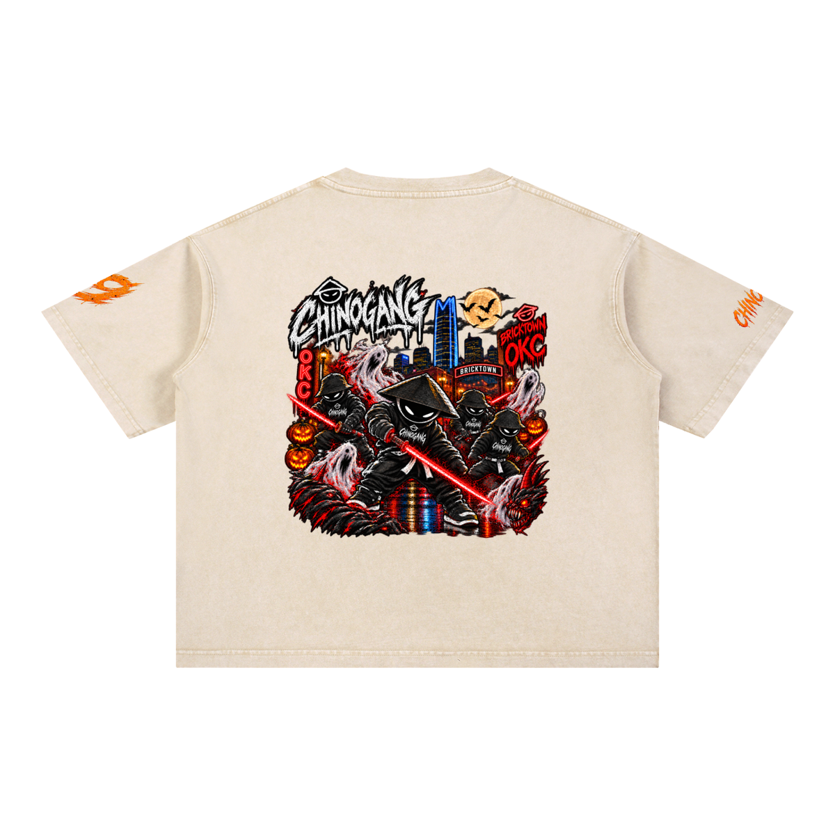CHINOGANG BOXY WASHED TEE - HALLOWEEN EDITION