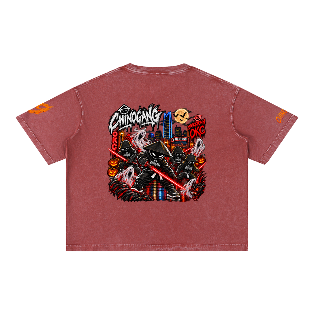 CHINOGANG BOXY WASHED TEE - HALLOWEEN EDITION
