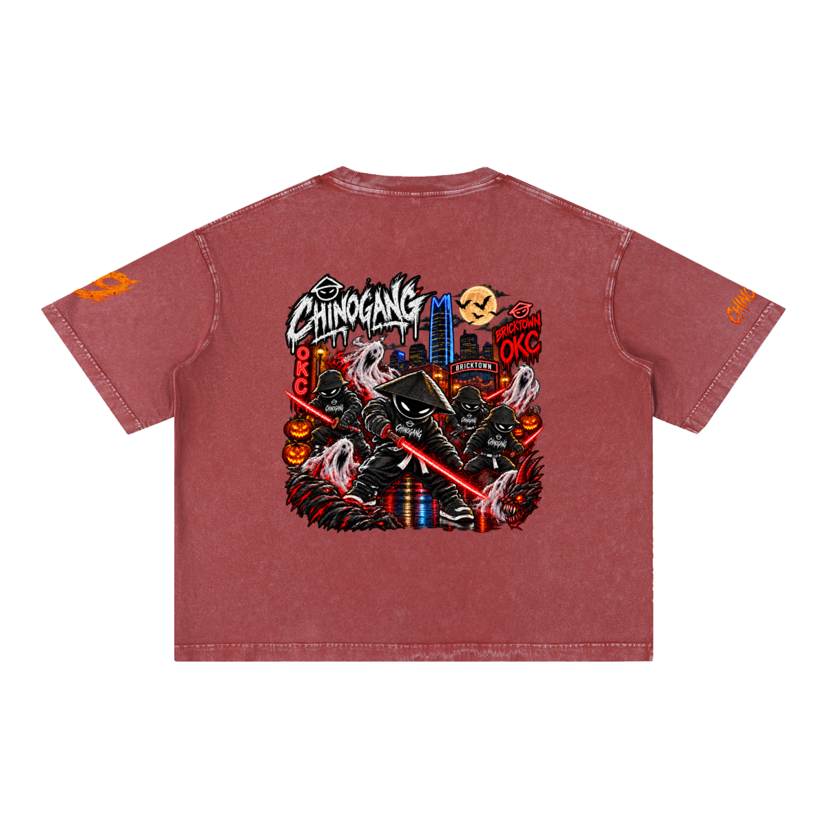 CHINOGANG BOXY WASHED TEE - HALLOWEEN EDITION