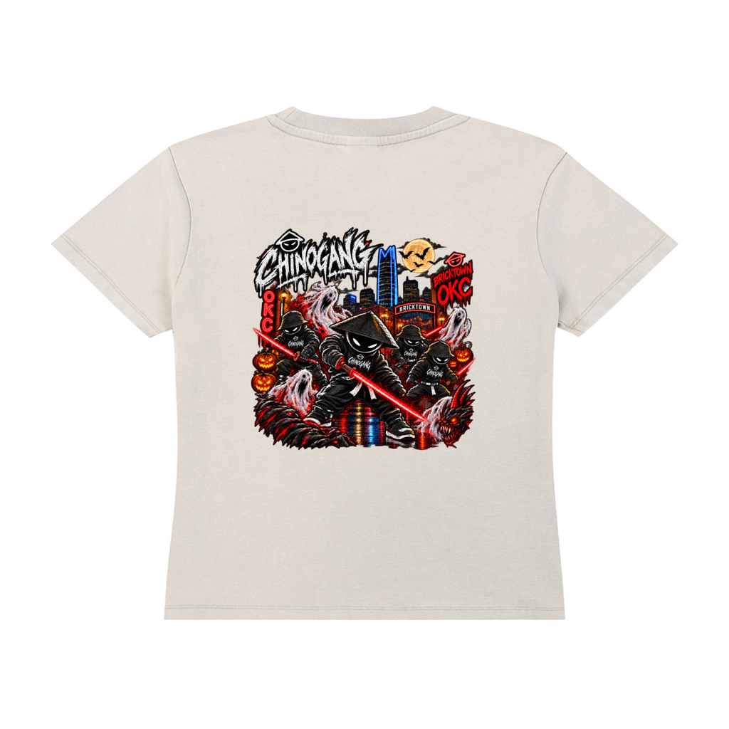 CHINOGANG WOMENS WASHED TEE - HALLOWEEN EDITION