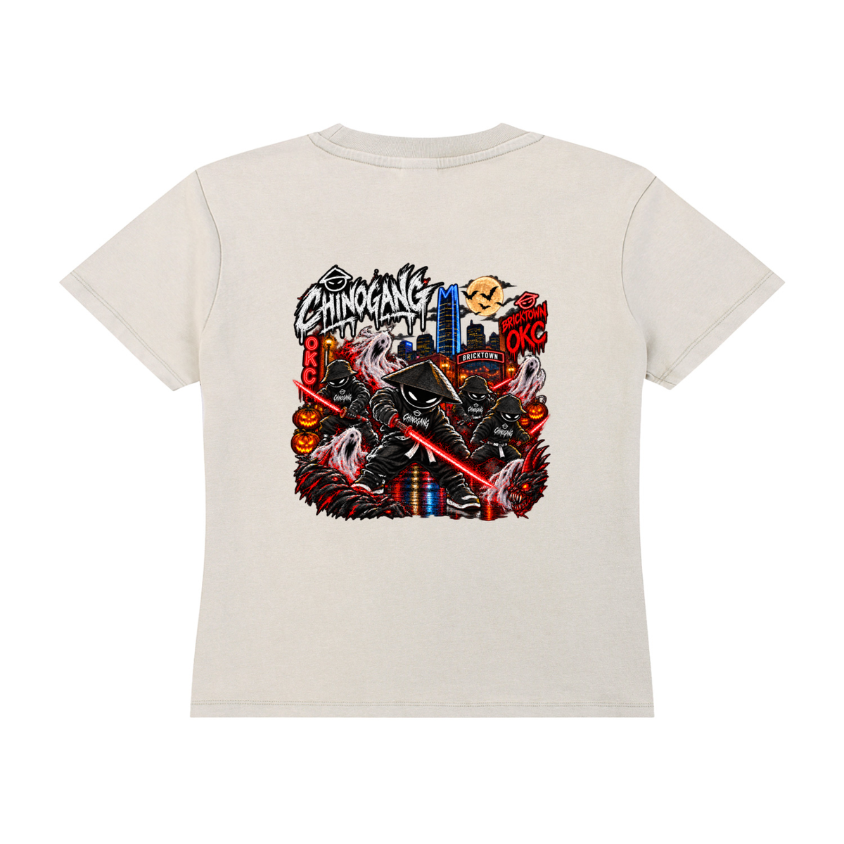 CHINOGANG WOMENS WASHED TEE - HALLOWEEN EDITION