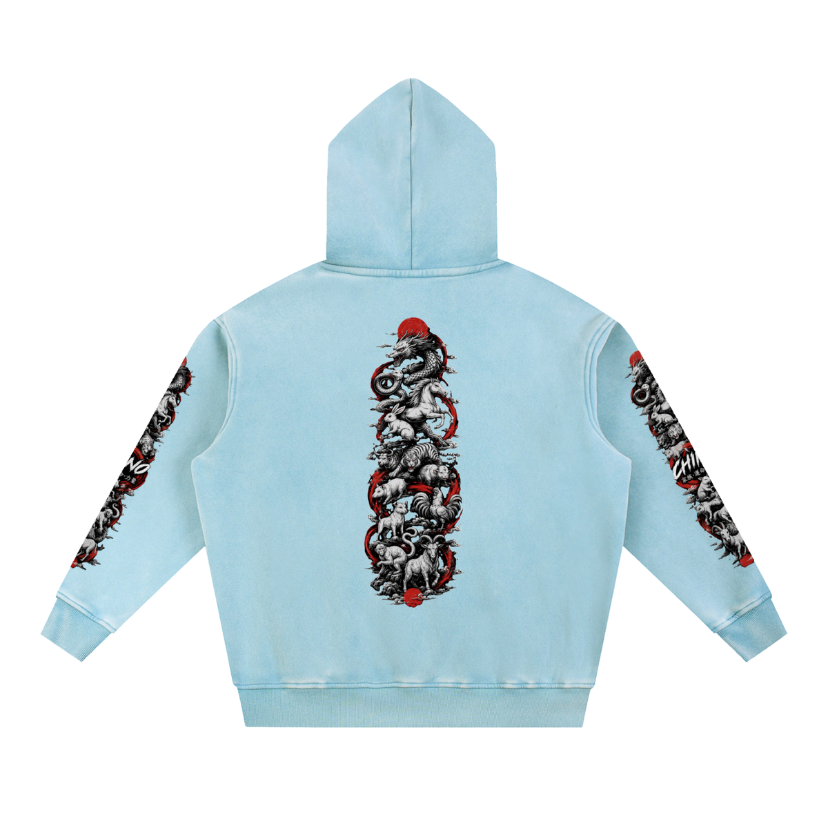 CHINO'S CHINESE ZODIAC WASHED HOODIE