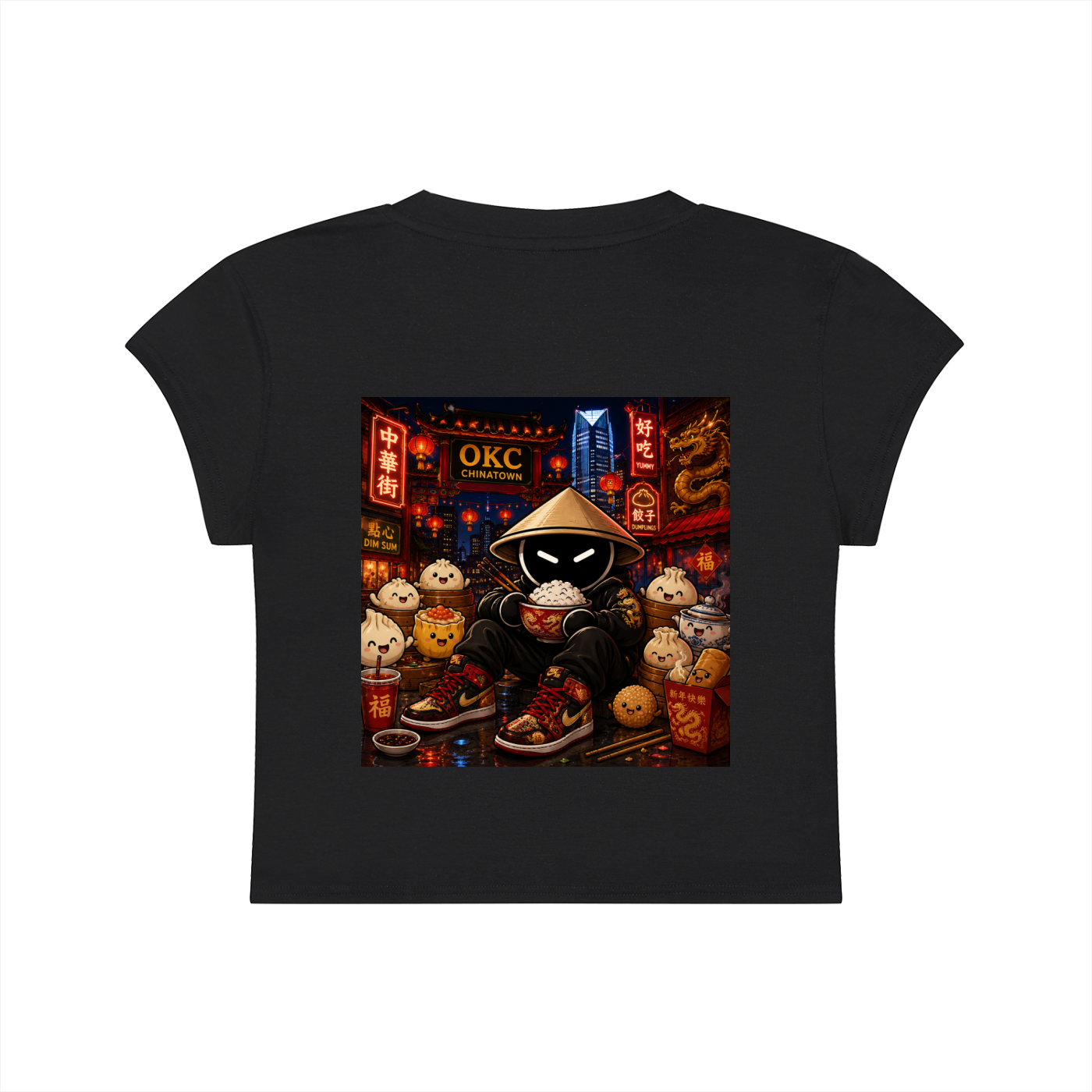 CHINO.S1K WOMENS SLIM-FIT CROP TEE - DIM SUM SWAG