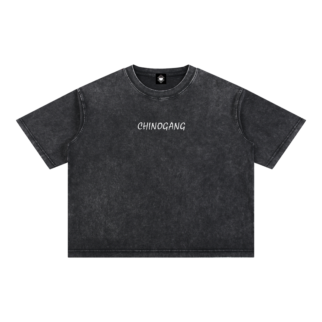 CHINOGANG  EMBRIODERED WASHED TEE