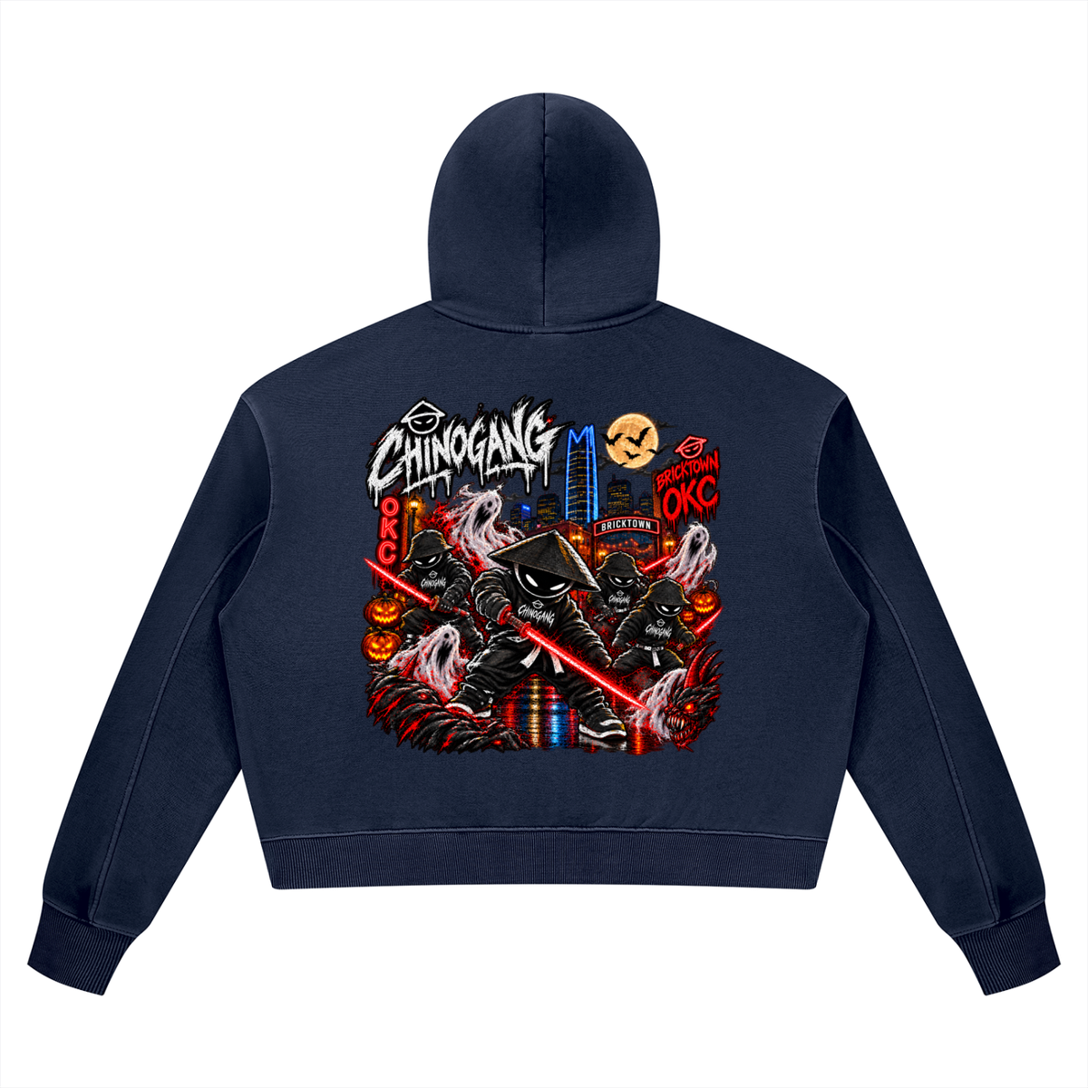 CHINOGANG WOMENS WASHED HOODIE - HALLOWEEN EDITION