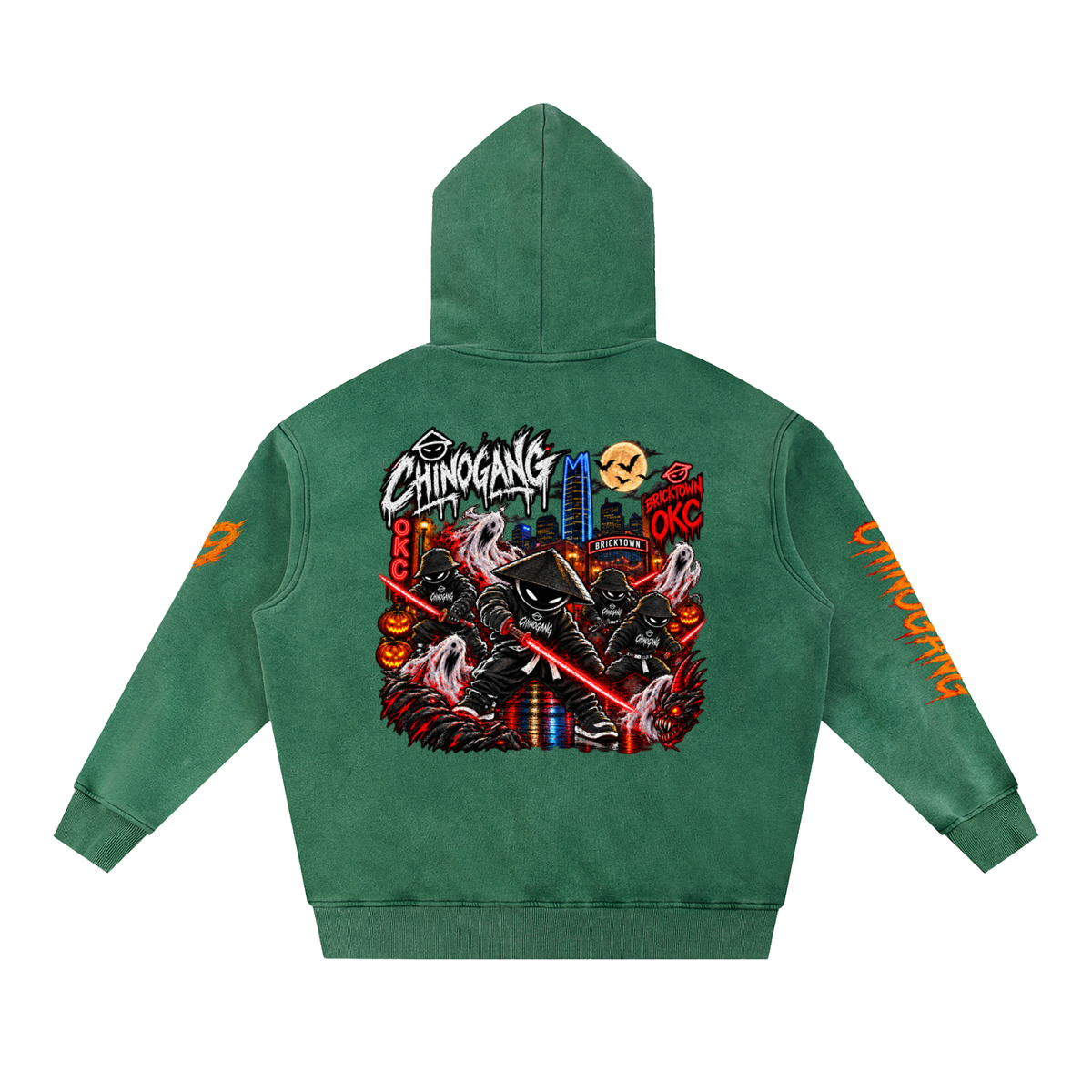 CHINOGANG WASHED OVERSIZED HOODIE - HALLOWEEN EDITION