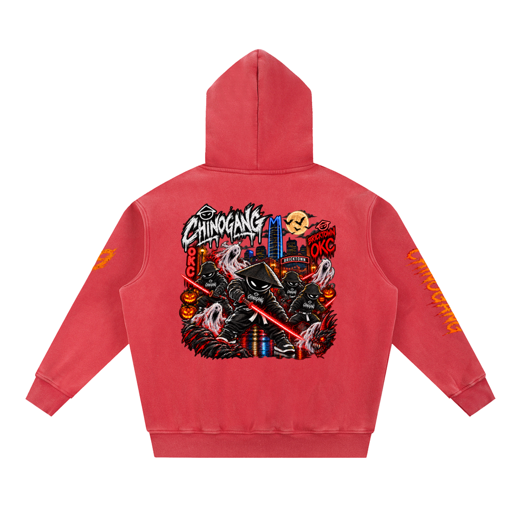 CHINOGANG WASHED OVERSIZED HOODIE - HALLOWEEN EDITION