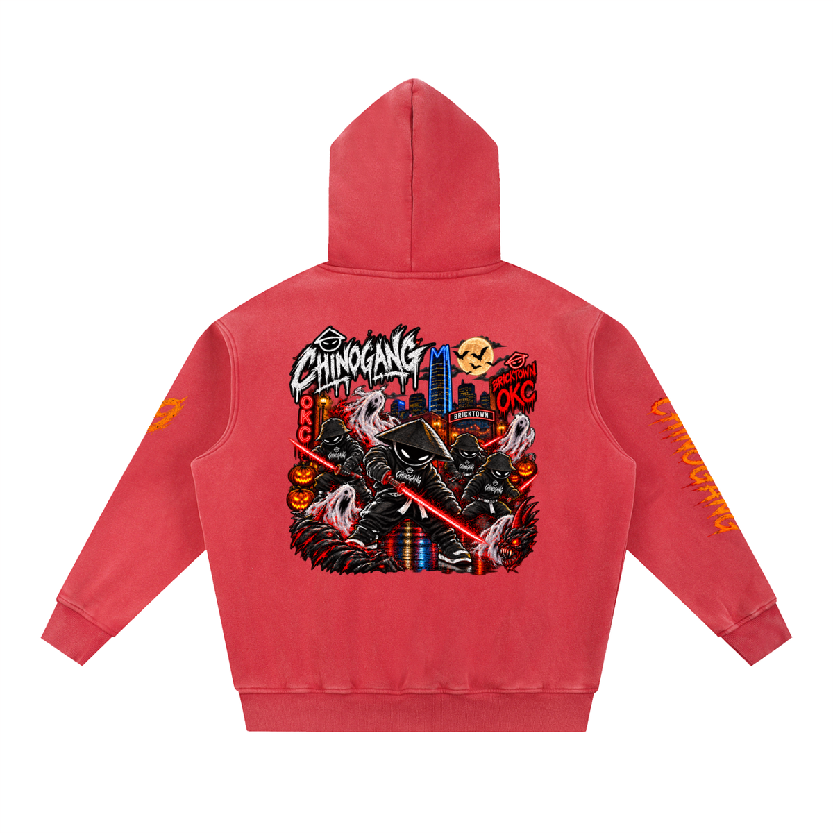 CHINOGANG WASHED OVERSIZED HOODIE - HALLOWEEN EDITION