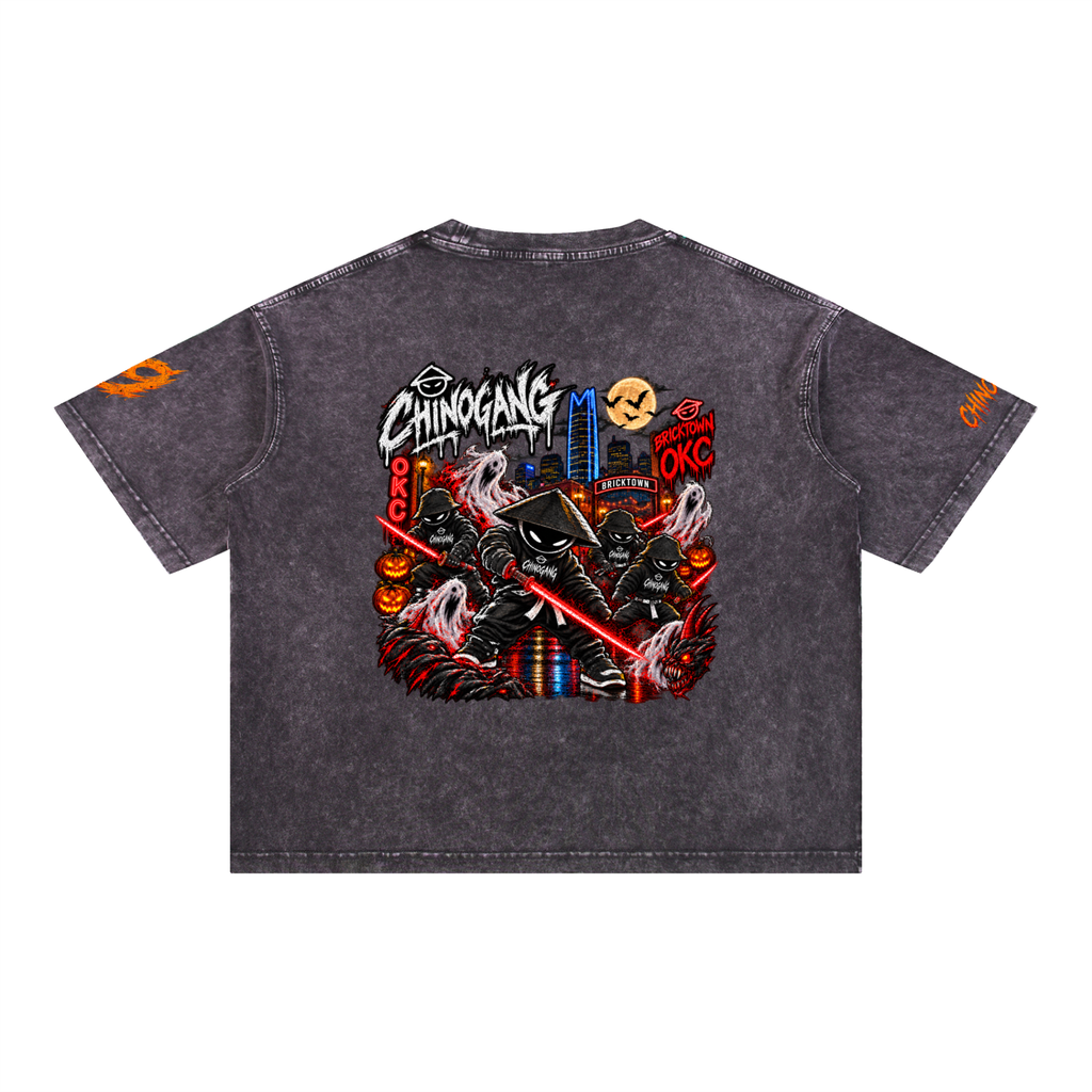 CHINOGANG BOXY WASHED TEE - HALLOWEEN EDITION