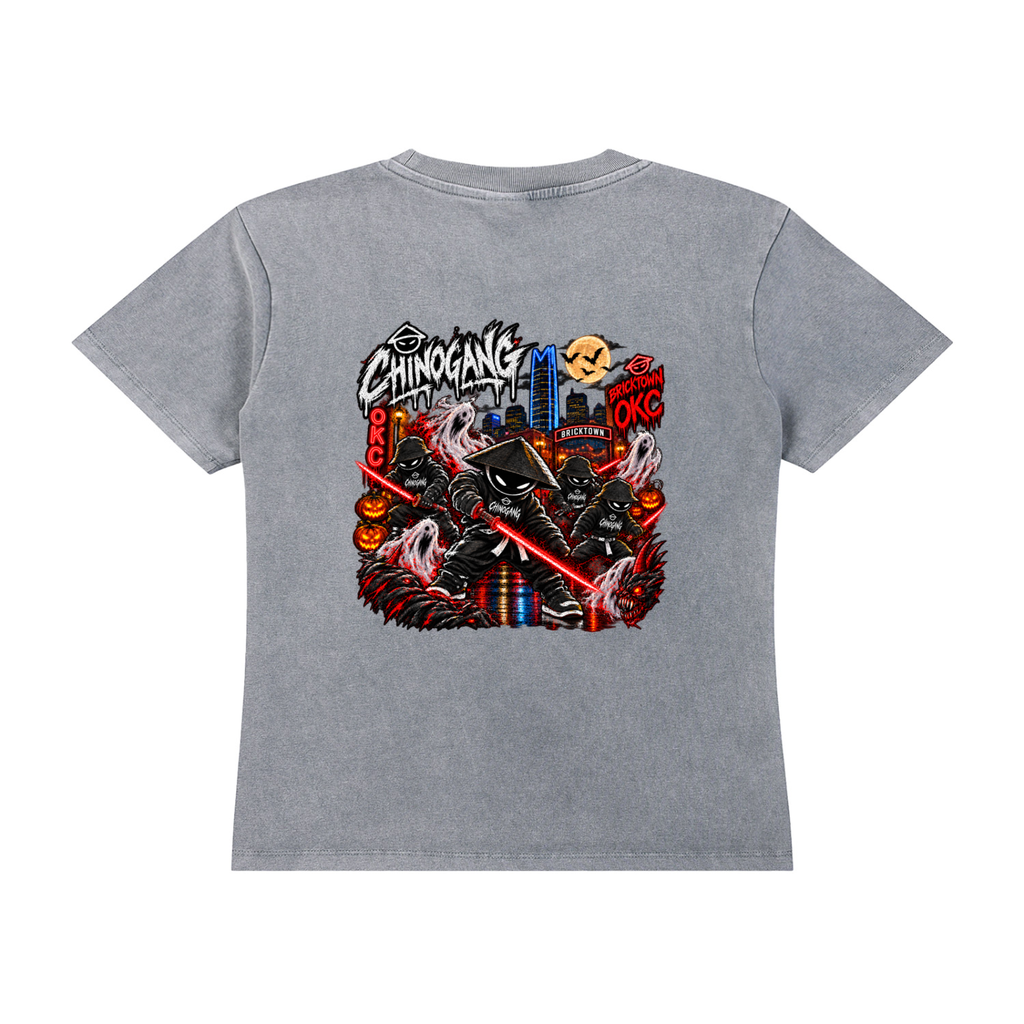 CHINOGANG WOMENS WASHED TEE - HALLOWEEN EDITION