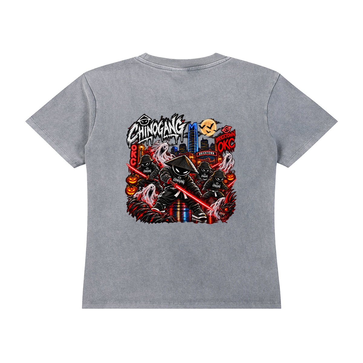CHINOGANG WOMENS WASHED TEE - HALLOWEEN EDITION