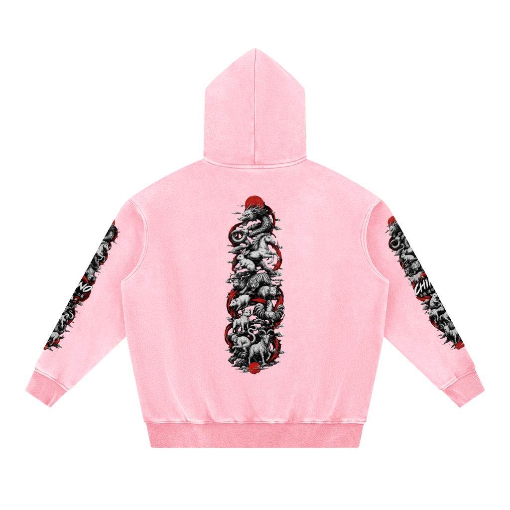 CHINO'S CHINESE ZODIAC WASHED HOODIE