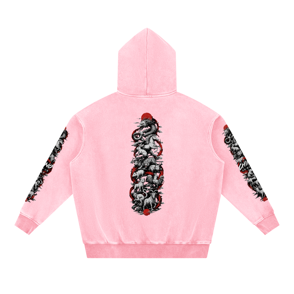CHINO'S CHINESE ZODIAC WASHED HOODIE