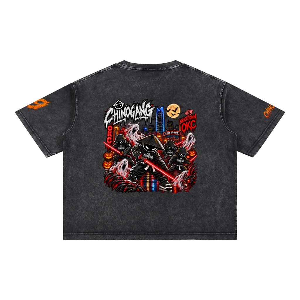 CHINOGANG BOXY WASHED TEE - HALLOWEEN EDITION