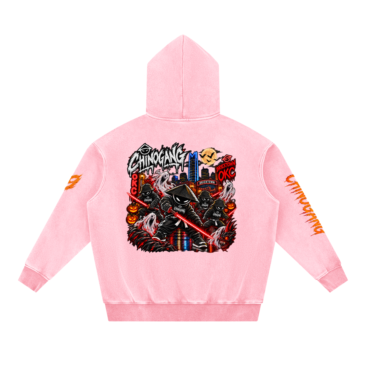 CHINOGANG WASHED OVERSIZED HOODIE - HALLOWEEN EDITION