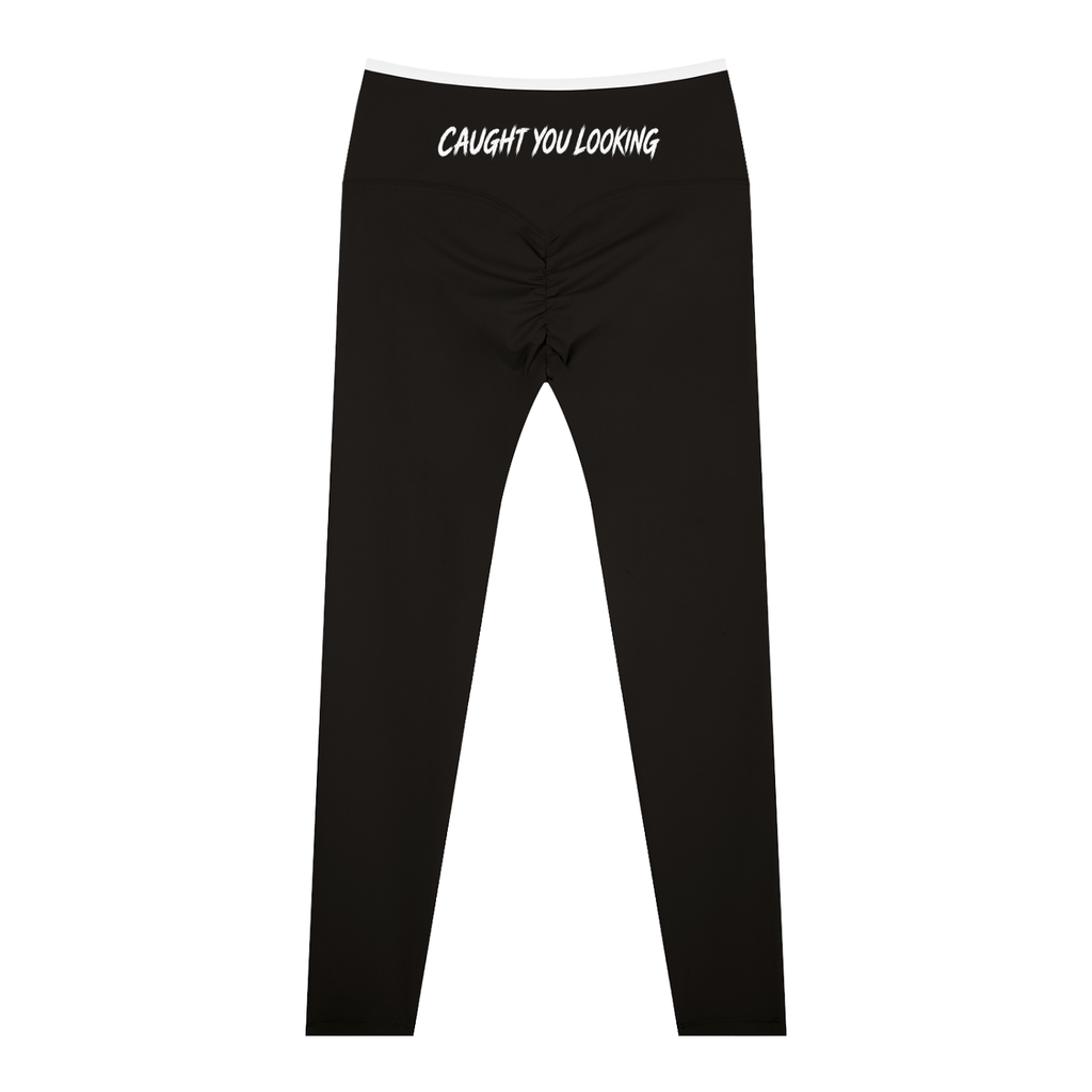 CHINO.S1K CAUGHT YOU LOOKING SRUNCH LEGGINGS - WHITE WAIST BAND