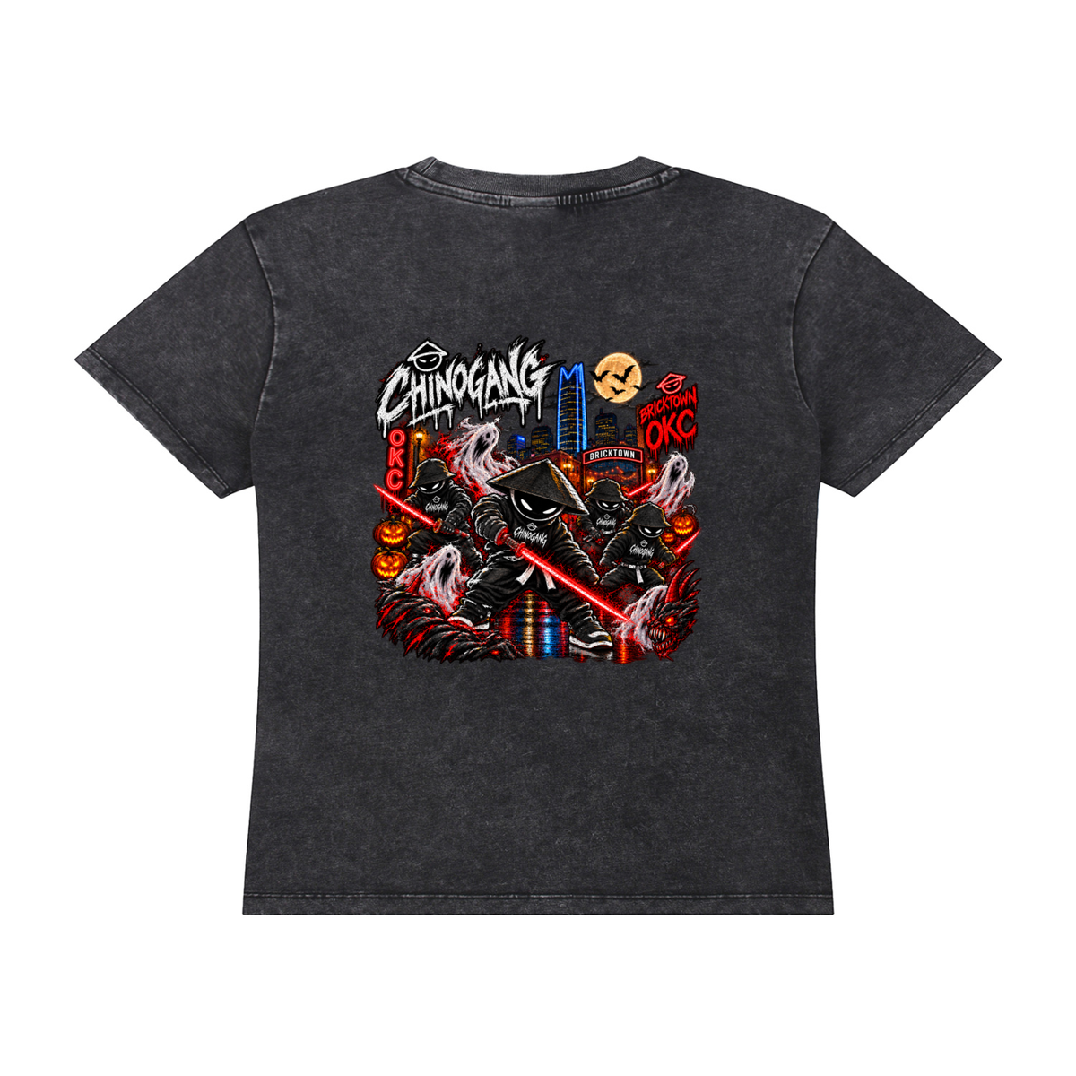 CHINOGANG WOMENS WASHED TEE - HALLOWEEN EDITION