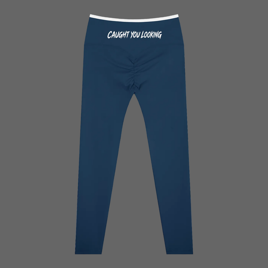 CHINO.S1K CAUGHT YOU LOOKING SRUNCH LEGGINGS - WHITE WAIST BAND