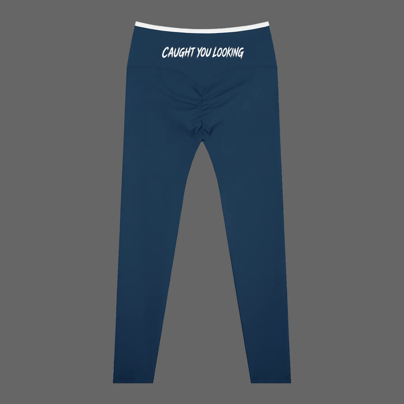 CHINO.S1K CAUGHT YOU LOOKING SRUNCH LEGGINGS - WHITE WAIST BAND
