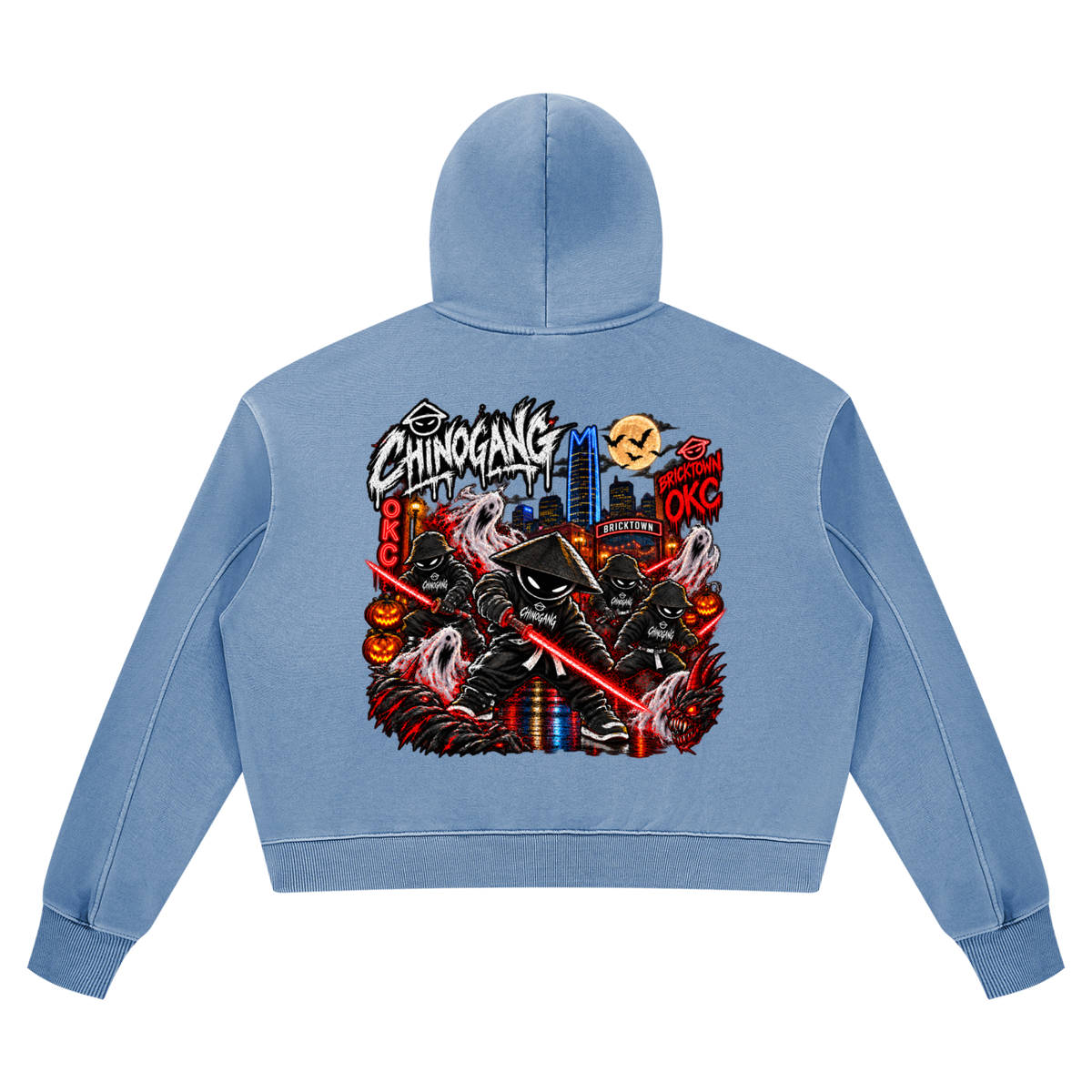 CHINOGANG WOMENS WASHED HOODIE - HALLOWEEN EDITION