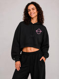 CHINO.S1K WOMENS BABY PINK LOGO BLACK SWEAT SET