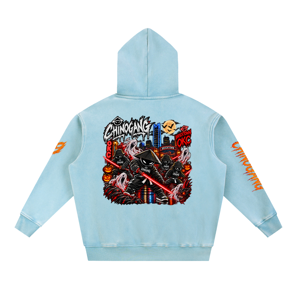 CHINOGANG WASHED OVERSIZED HOODIE - HALLOWEEN EDITION