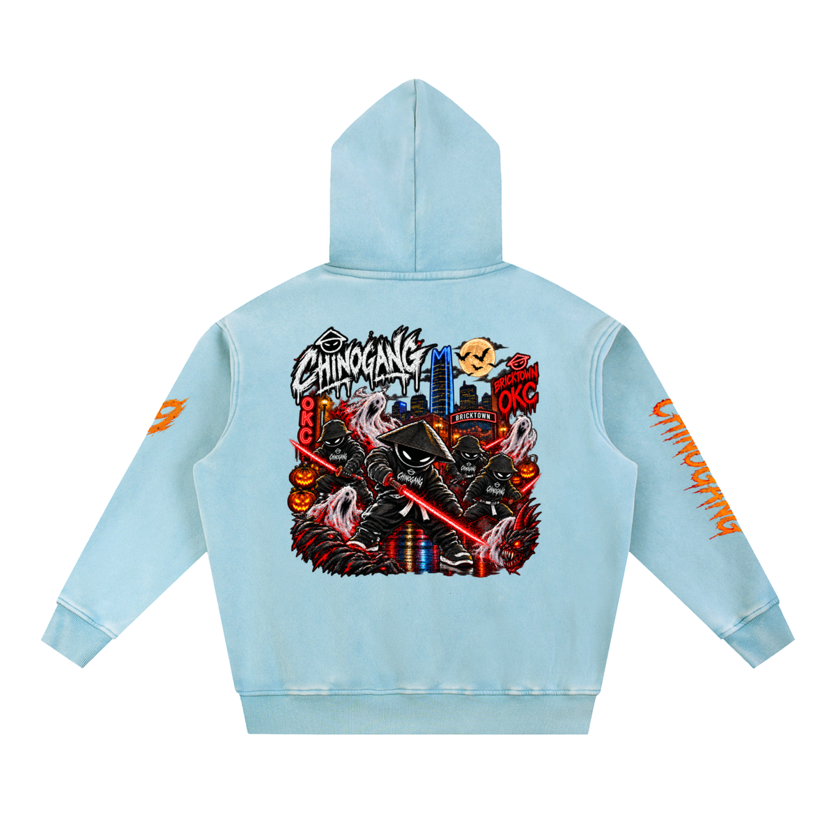 CHINOGANG WASHED OVERSIZED HOODIE - HALLOWEEN EDITION