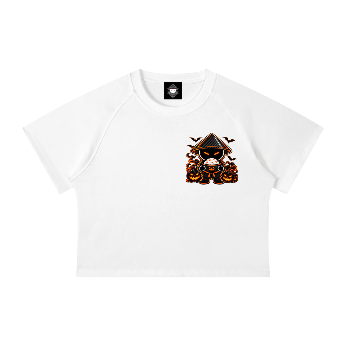 CHINOGANG WOMENS WASHED RAGLAN CROP TEE - HALLOWEEN EDITION