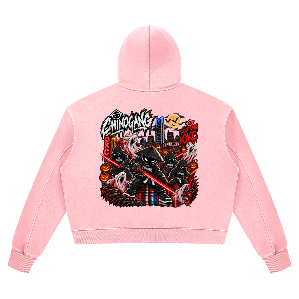 CHINOGANG WOMENS WASHED HOODIE - HALLOWEEN EDITION