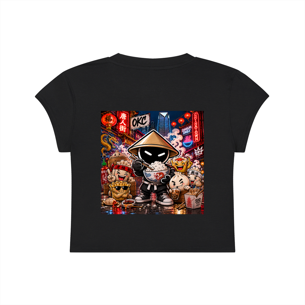 CHINO.S1K WOMENS SLIM-FIT CROP TEE - DIM SUM GANG
