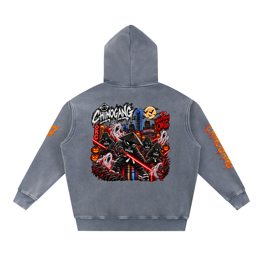 CHINOGANG WASHED OVERSIZED HOODIE - HALLOWEEN EDITION