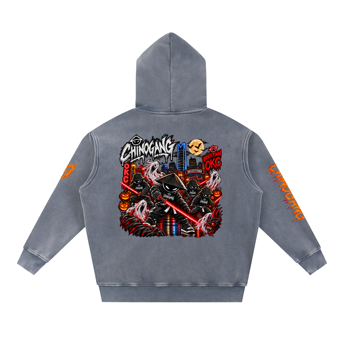 CHINOGANG WASHED OVERSIZED HOODIE - HALLOWEEN EDITION
