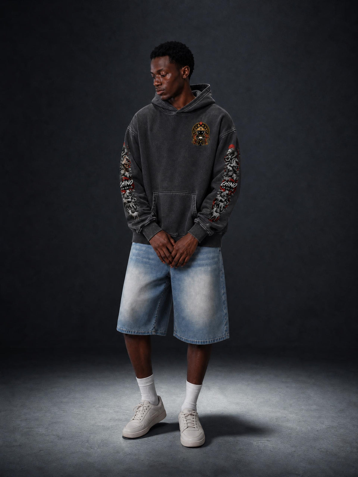 CHINO'S CHINESE ZODIAC WASHED HOODIE