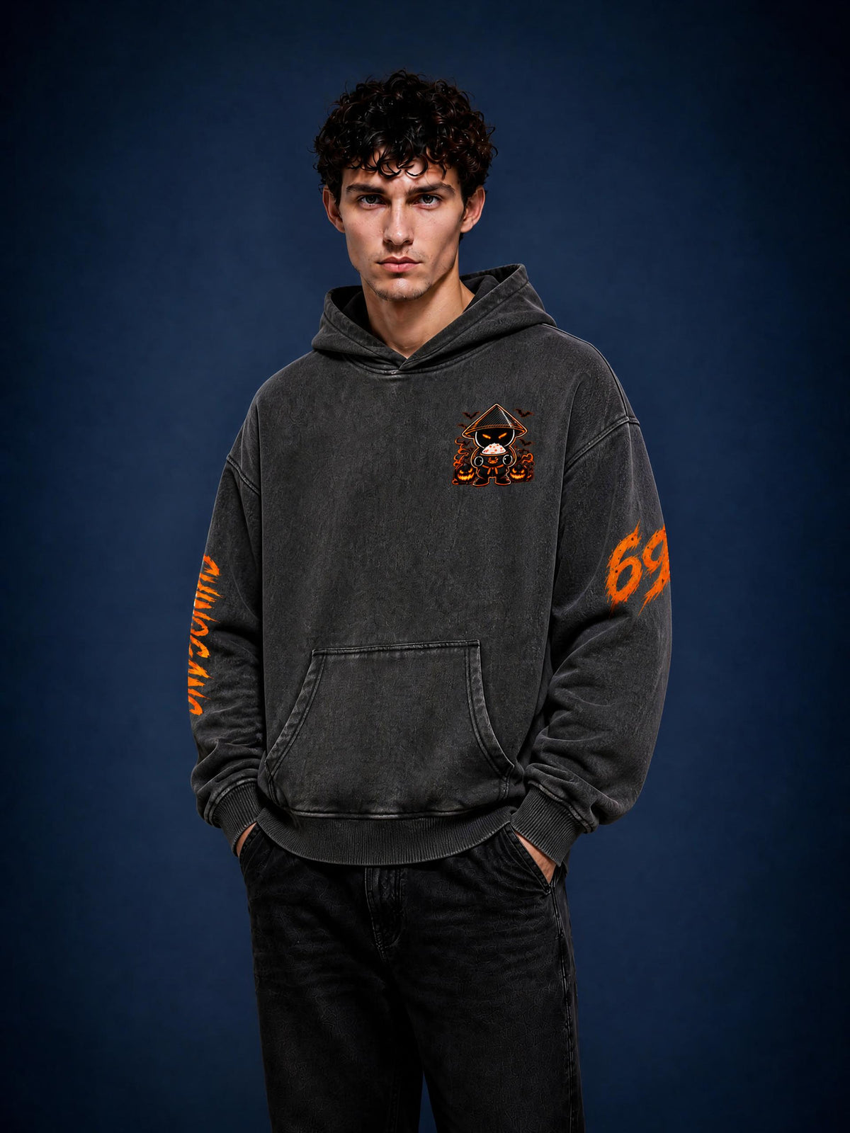 CHINOGANG WASHED OVERSIZED HOODIE - HALLOWEEN EDITION