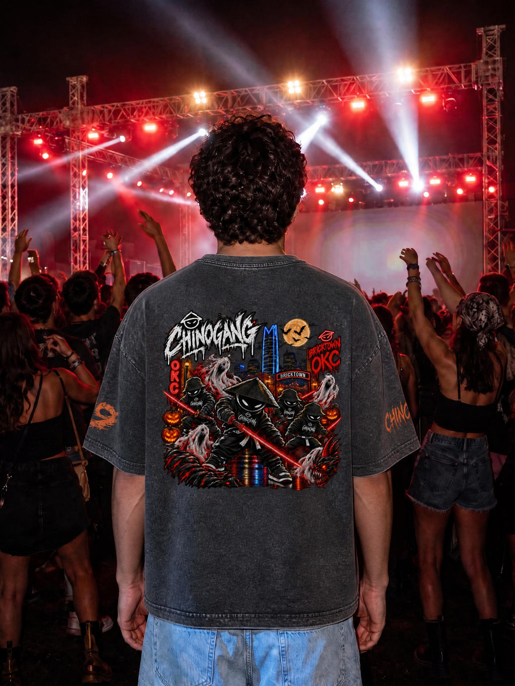 CHINOGANG BOXY WASHED TEE - HALLOWEEN EDITION