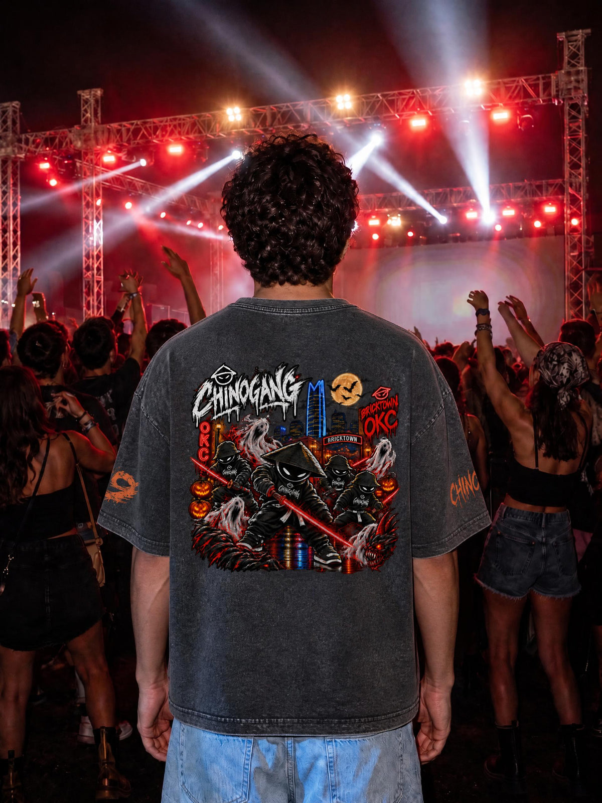 CHINOGANG BOXY WASHED TEE - HALLOWEEN EDITION