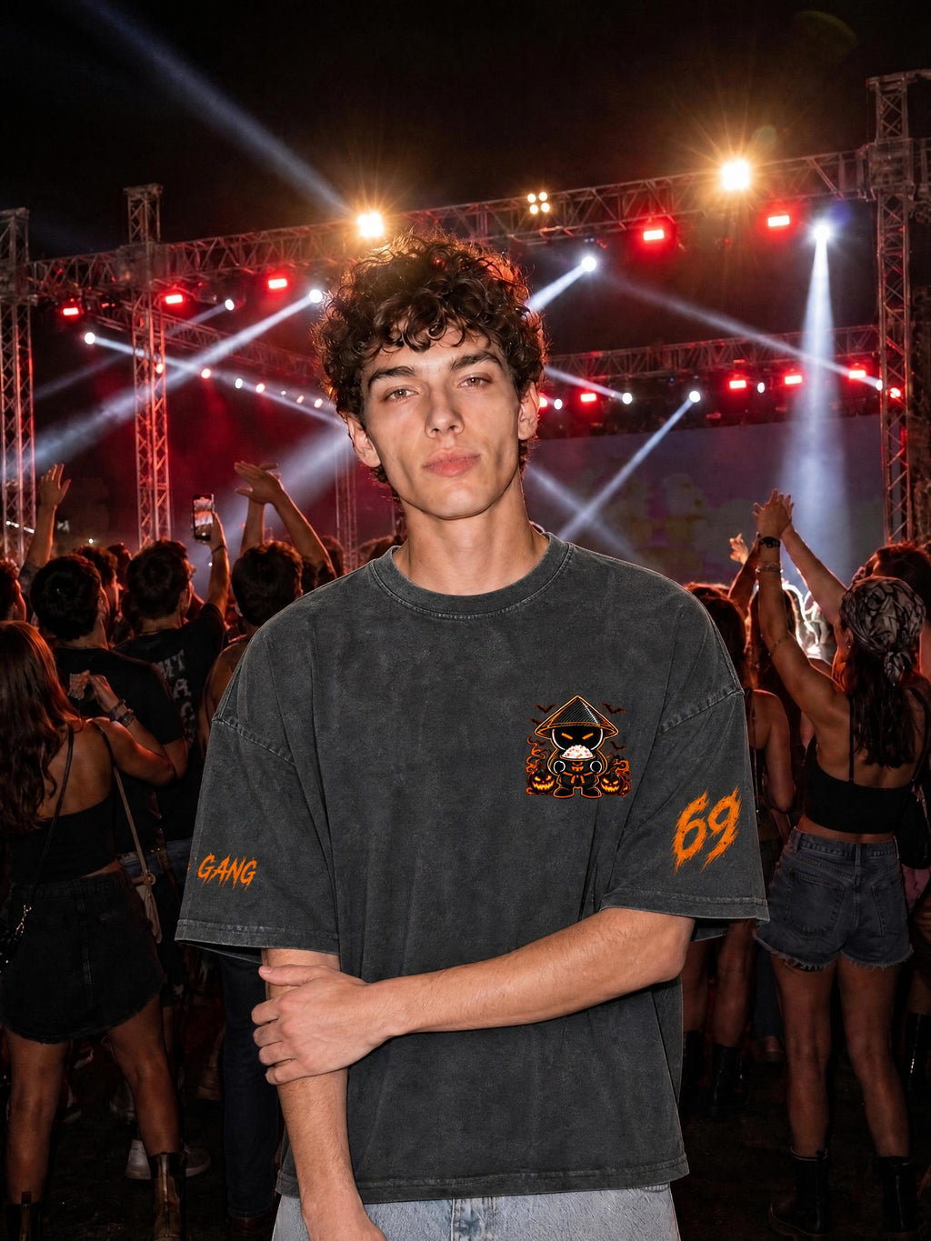 CHINOGANG BOXY WASHED TEE - HALLOWEEN EDITION