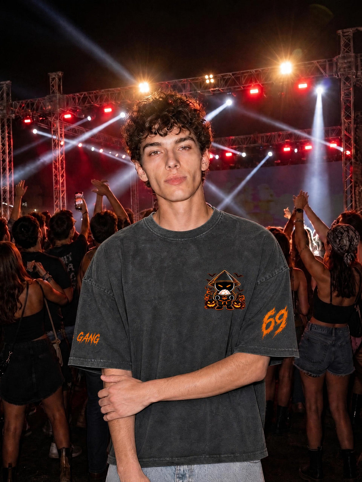 CHINOGANG BOXY WASHED TEE - HALLOWEEN EDITION