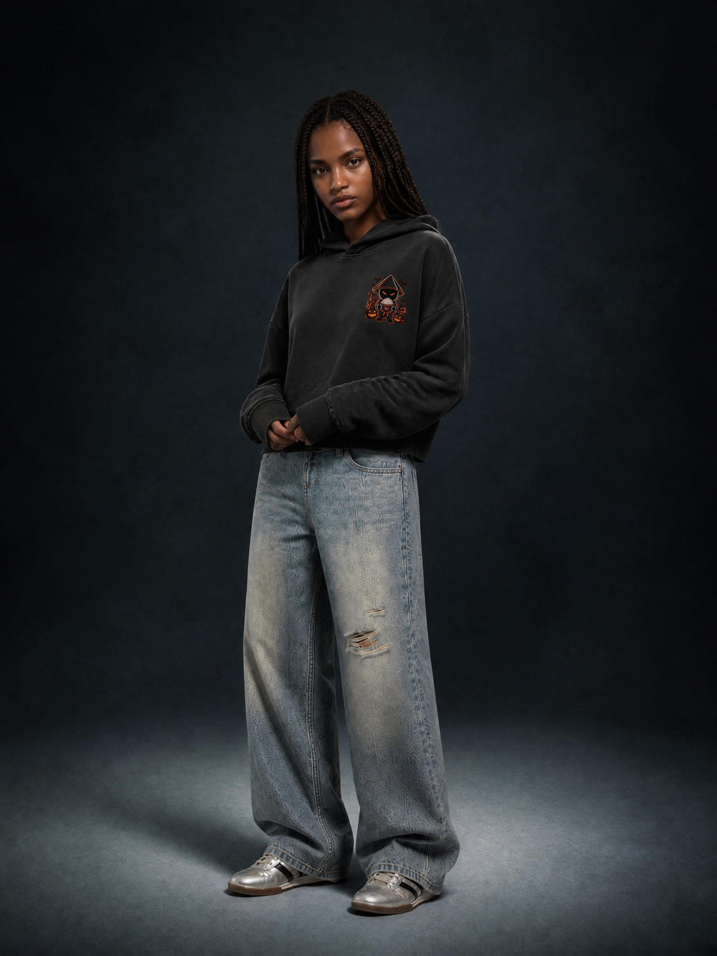 CHINOGANG WOMENS WASHED HOODIE - HALLOWEEN EDITION