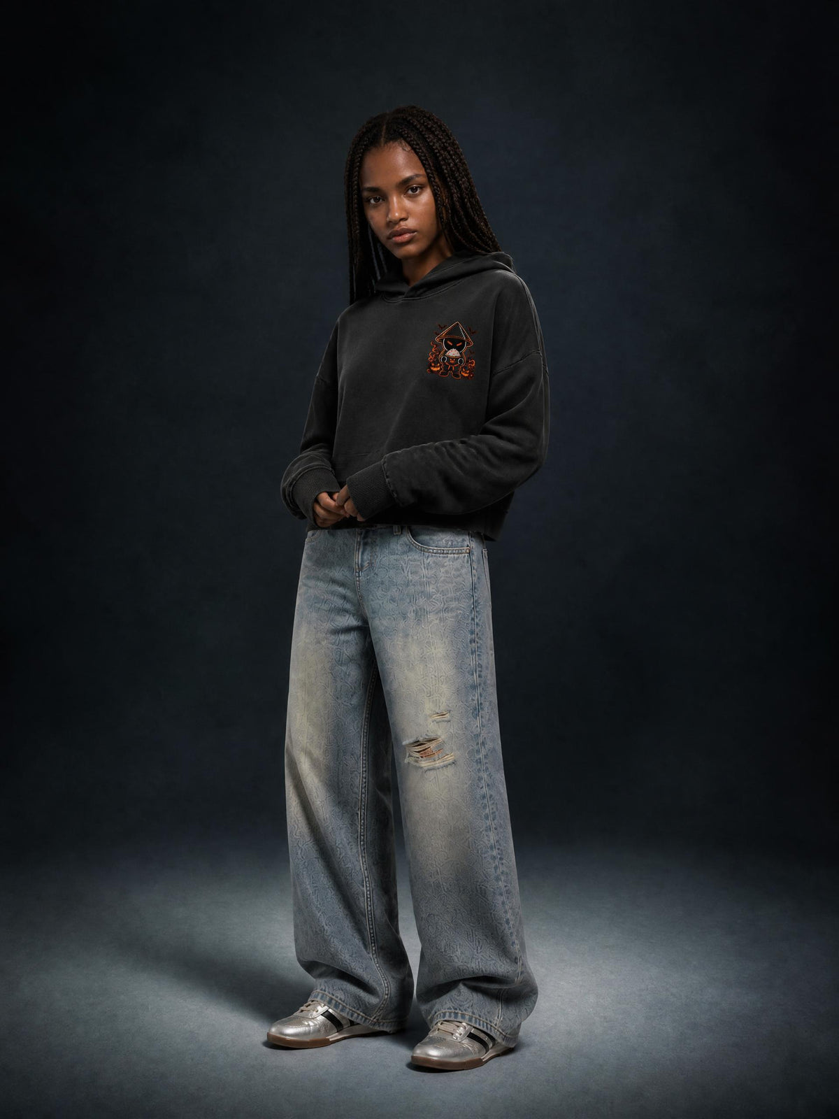 CHINOGANG WOMENS WASHED HOODIE - HALLOWEEN EDITION