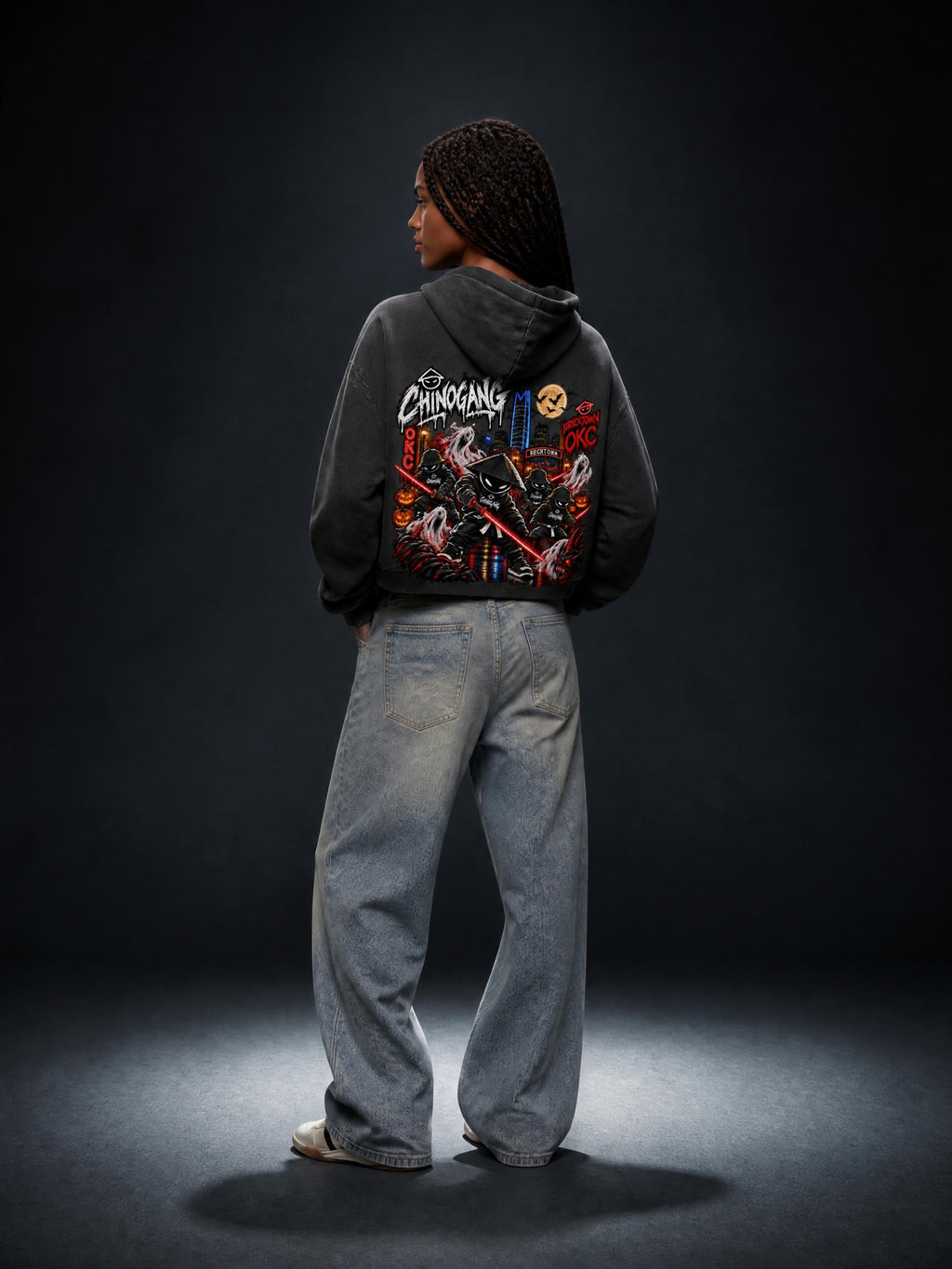 CHINOGANG WOMENS WASHED HOODIE - HALLOWEEN EDITION