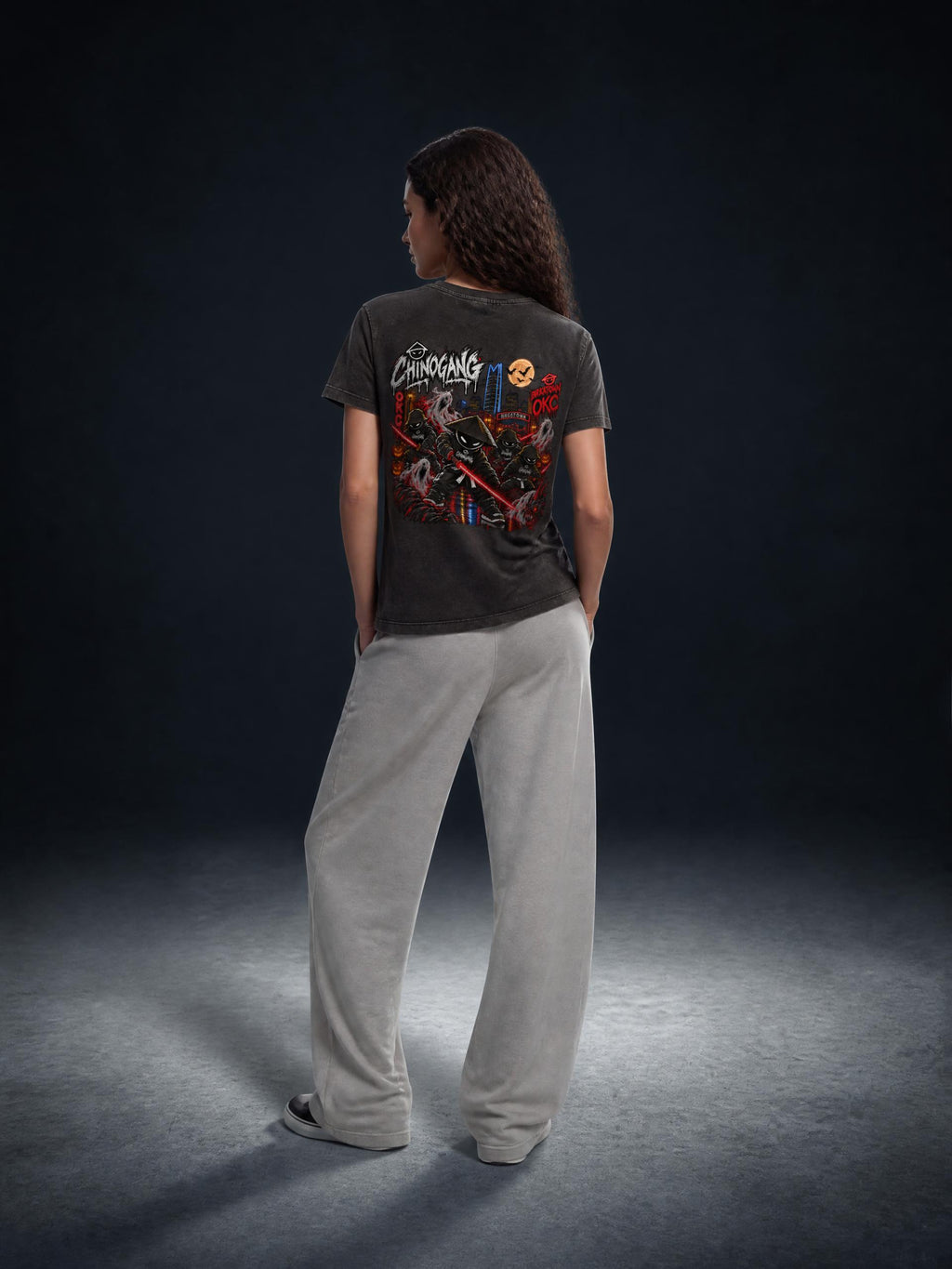CHINOGANG WOMENS WASHED TEE - HALLOWEEN EDITION