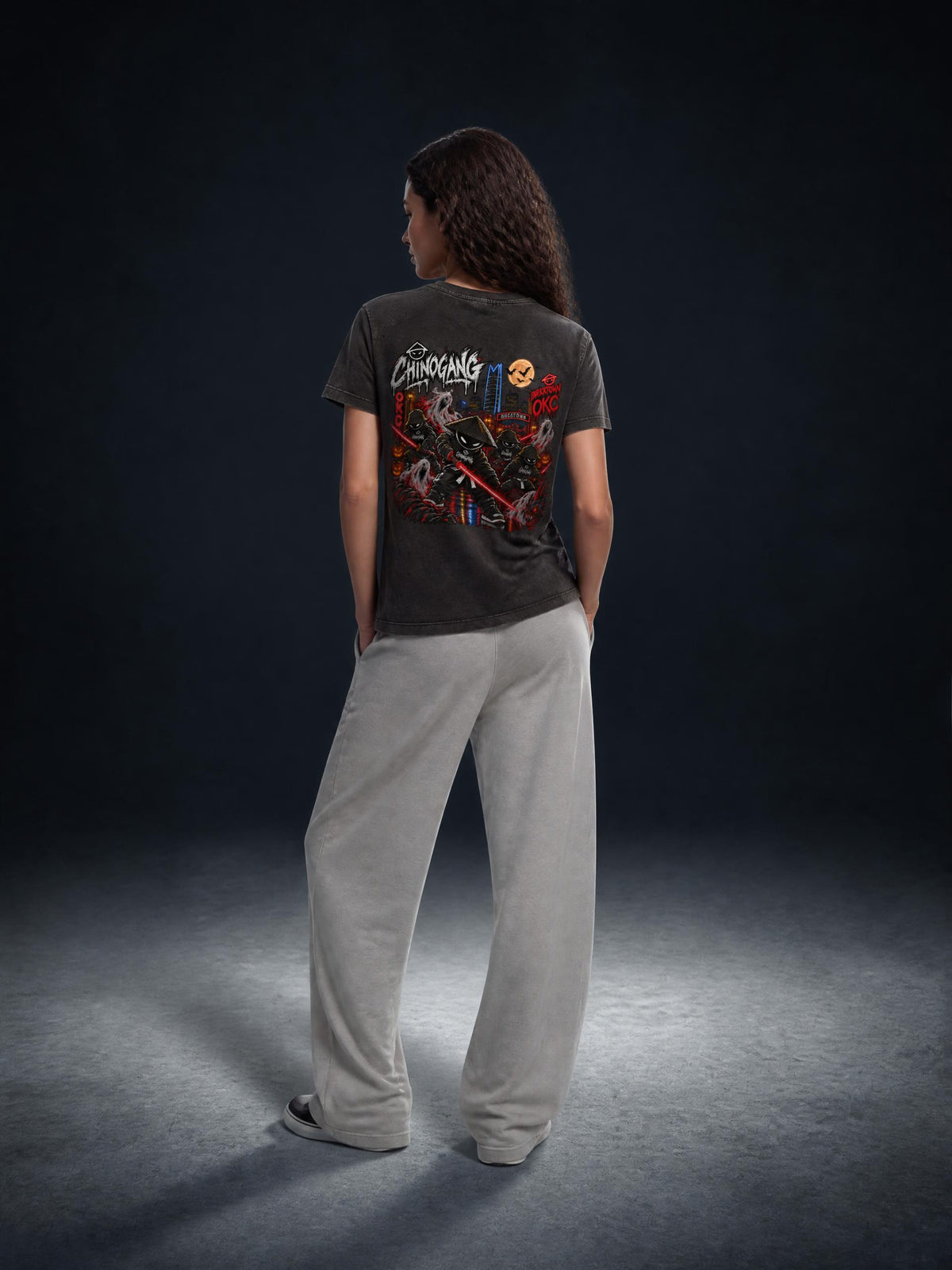 CHINOGANG WOMENS WASHED TEE - HALLOWEEN EDITION